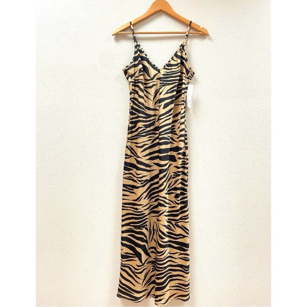 Never Fully Dressed Black and Tan Slip Maxi Dress
